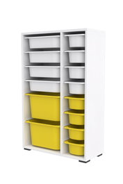 Hanah Home Armario Multiusos Blanco y Amarillo